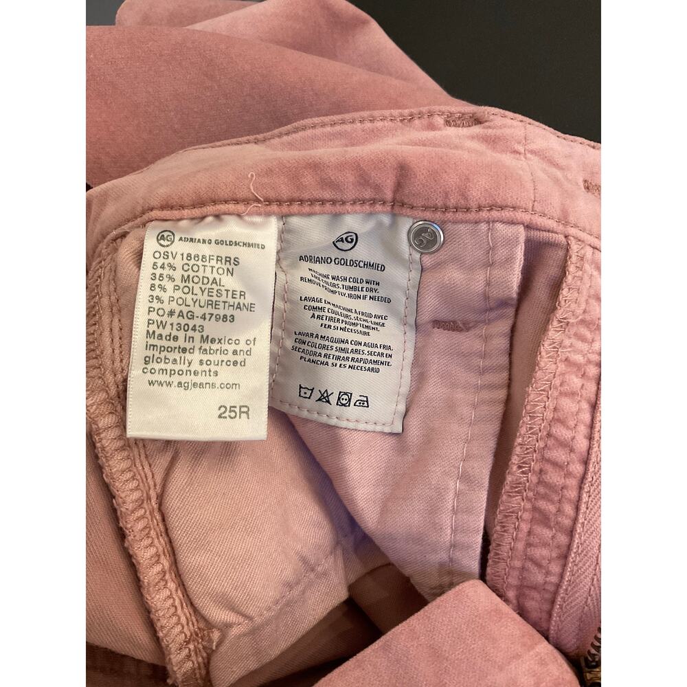NWT Adriano Goldschmied The Quinn High Rise Flare Pants Women's Size 25 Pink - Picture 4 of 4